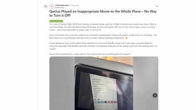 Adult film plays on all screens in Qantas Flight for an hour: What the airline said in its apology Adult film plays on all screens in Qantas Flight for an hour: What the airline said in its apology