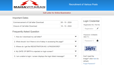 MSEDCL Admit Card 2024 out: Direct link to download call letter here MSEDCL Admit Card 2024 out: Direct link to download call letter here
