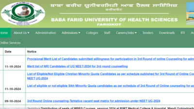 Punjab NEET UG Counselling 2024: Round 3 provisional merit list out, steps to check Punjab NEET UG Counselling 2024: Round 3 provisional merit list out, steps to check