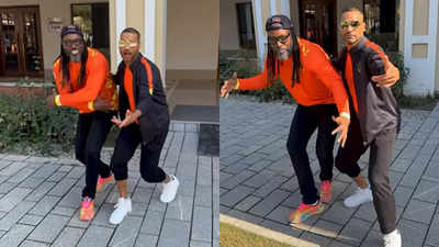 ‘Desi munda te Jamaican style da combo!’: Shikhar Dhawan, Chris Gayle show off cheeky dance moves. Watch | Cricket News ‘Desi munda te Jamaican style da combo!’: Shikhar Dhawan, Chris Gayle show off cheeky dance moves. Watch | Cricket News