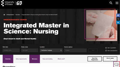 University of Essex Launches Integrated Masters in Nursing: Eligibility, Course Structure, Fee, and More University of Essex Launches Integrated Masters in Nursing: Eligibility, Course Structure, Fee, and More