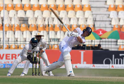 WATCH: Ben Stokes loses bat and wicket in comic fashion against Pakistan | Cricket News WATCH: Ben Stokes loses bat and wicket in comic fashion against Pakistan | Cricket News