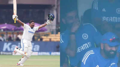 ‘Familiar faces, different years’: Sarfaraz Khan’s century celebration leaves Virat Kohli in splits. Watch ‘Familiar faces, different years’: Sarfaraz Khan’s century celebration leaves Virat Kohli in splits. Watch