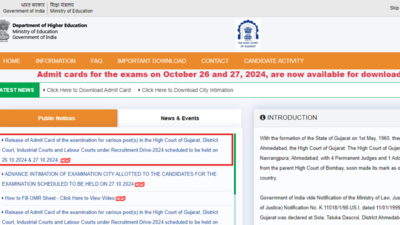Gujarat High Court admit card 2024 for various posts out at exams.nta.ac.in: Check direct link here Gujarat High Court admit card 2024 for various posts out at exams.nta.ac.in: Check direct link here