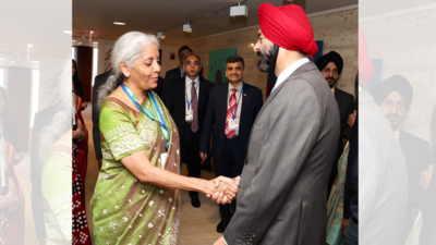 FM Sitharaman, World Bank chief Ajay Banga discuss private capital participation in Global Public Goods FM Sitharaman, World Bank chief Ajay Banga discuss private capital participation in Global Public Goods