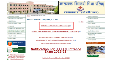 Uttarakhand TET answer key released for Paper 1 and 2: Direct link to check here | Uttarakhand TET answer key released for Paper 1 and 2: Direct link to check here |