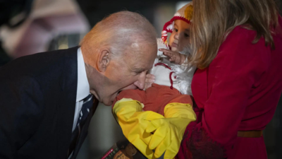 Halloween celebrations at White House go viral: President Joe Biden ‘bites’ baby dressed as chicken, ‘sucks’ another baby’s foot