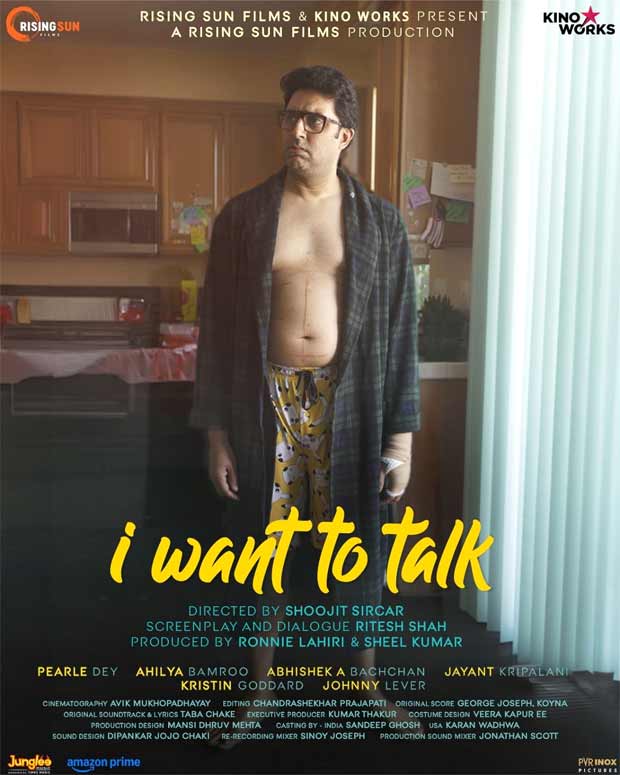 Abhishek Bachchan sports a bare-chested, scarred look in first poster of I Want to Talk : Bollywood News Abhishek Bachchan sports a bare-chested, scarred look in first poster of I Want to Talk : Bollywood News